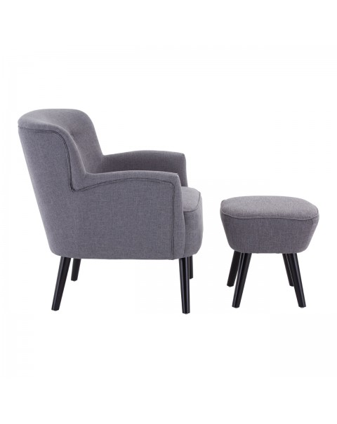 Premier Housewares  Odense Armchair With Footstool