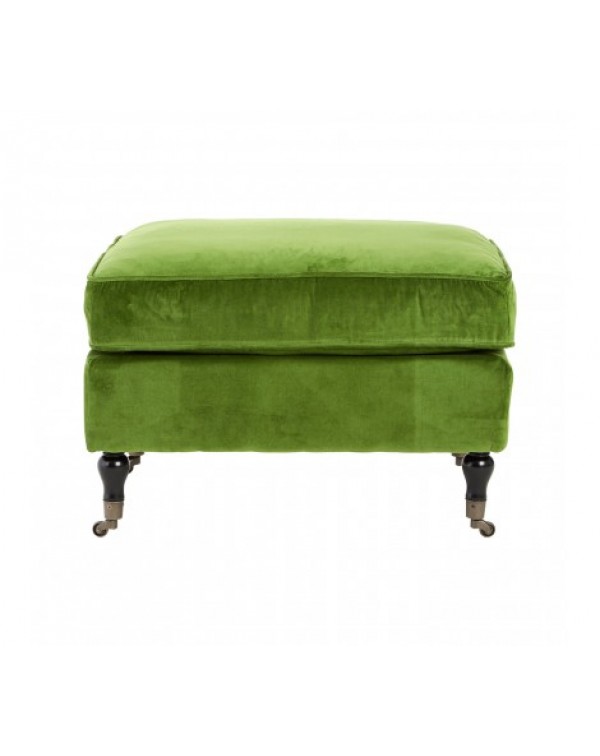 Premier housewares- Green Velvet Plush Footstool