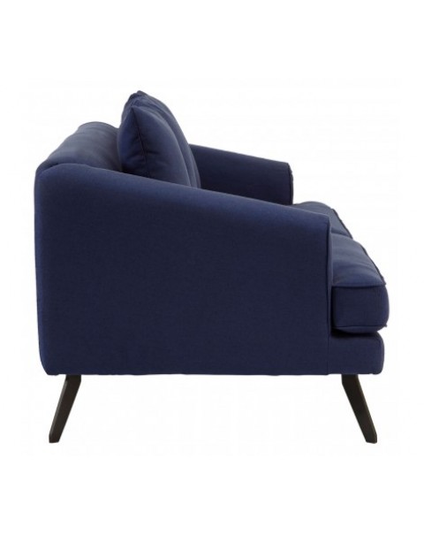Premier Housewares- 3 Seater Navy Fabric Sofa