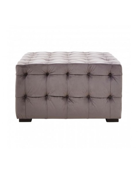Premier housewares- Stella,bytton,tufted,grey footstool