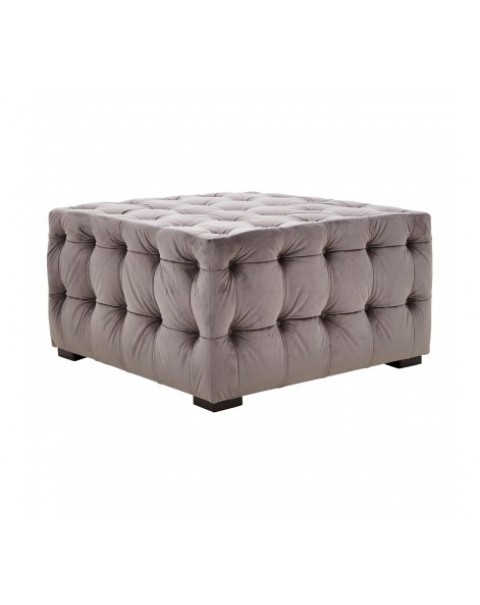 Premier housewares- Stella,bytton,tufted,grey footstool