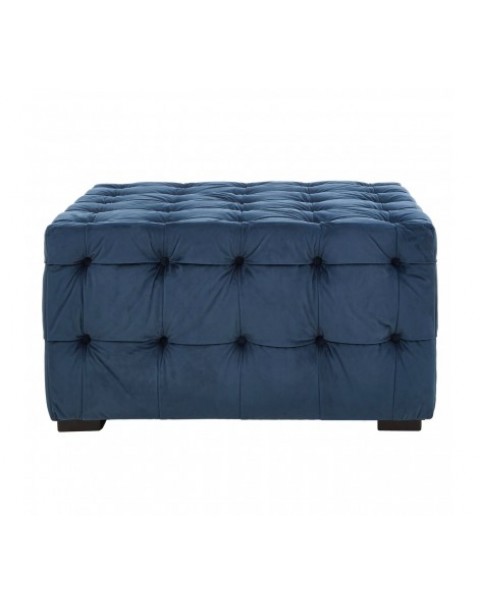 Premier housewares- Stella Midnight-blue,button footstool