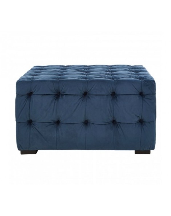 Premier housewares- Stella Midnight-blue,button footstool