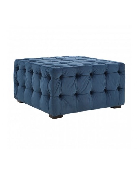 Premier housewares- Stella Midnight-blue,button footstool