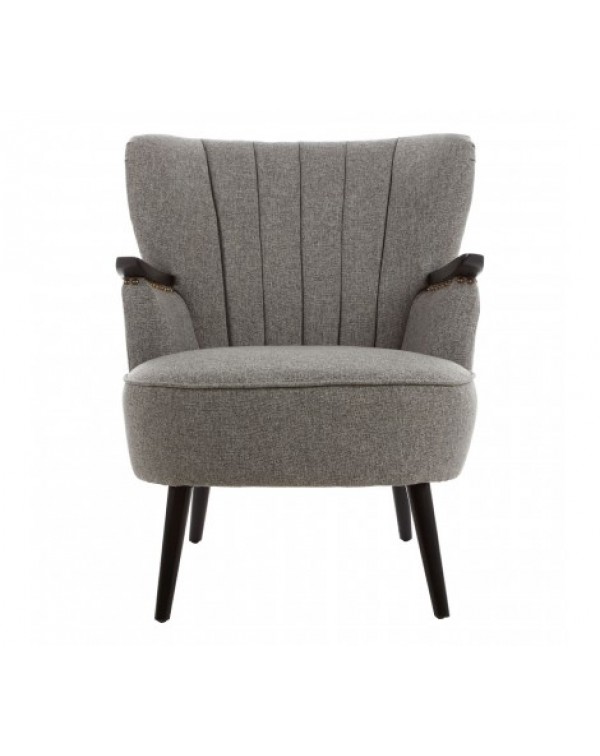 Premier Housewares Chair Hamstead Grey Fabric Armchair