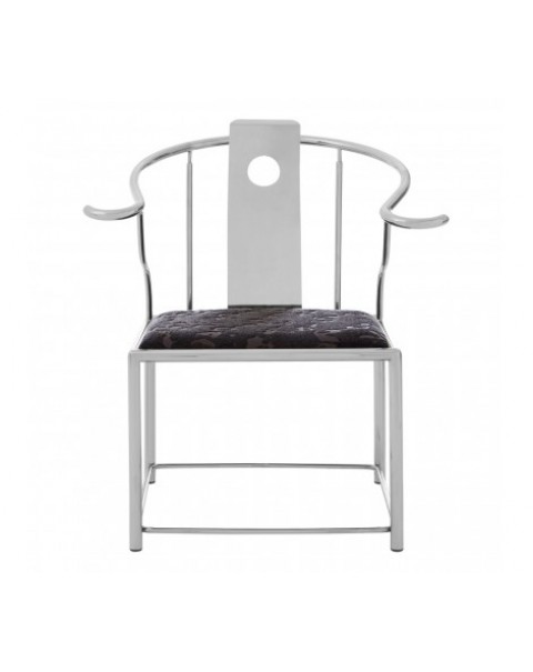 Premier Housewares Yasmin Black Velvet steel chair
