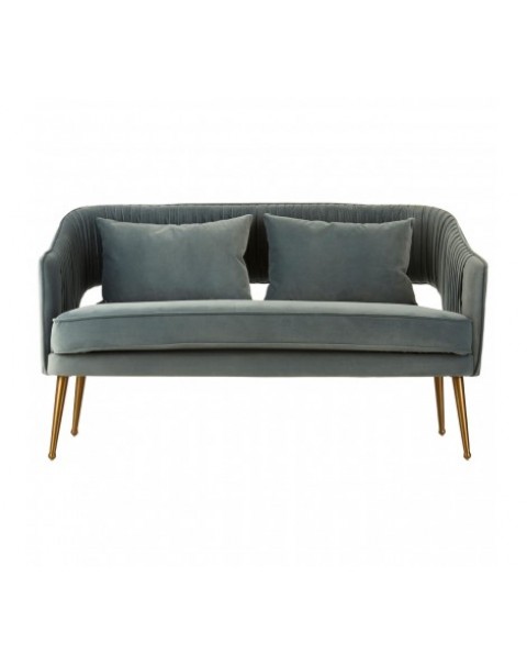 premier housewares - Hendricks Blue Velvet Sofa 