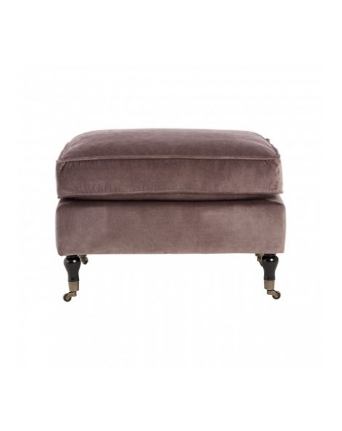 Premier housewares- Grey velvert plush footstool