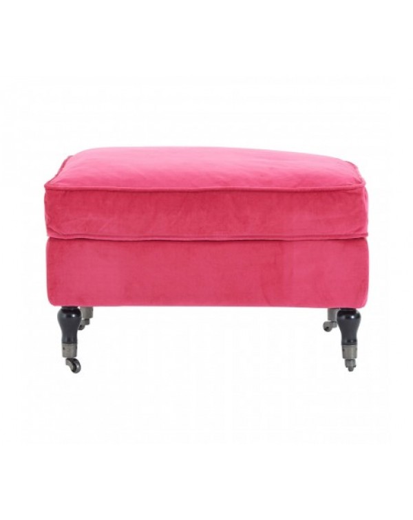 Premier housewares- Pink Plush Velvet Footstool