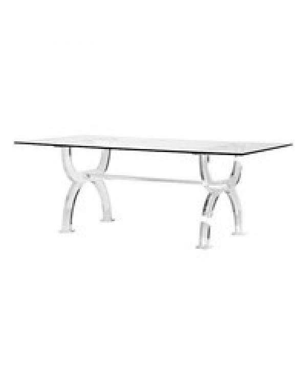Glass Top Acrylic Dining Table