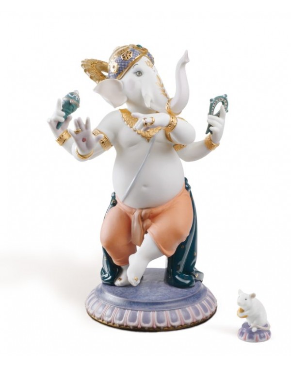 Lladro Dancing Ganesha Figurine Limited Edition