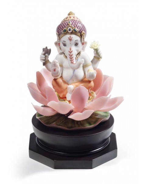 Lladro Padmasana Ganesha Figurine